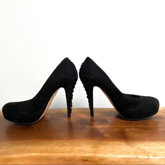 Authentic MIU MIU Black Suede Pumps 39  - Picture 9 of 11
